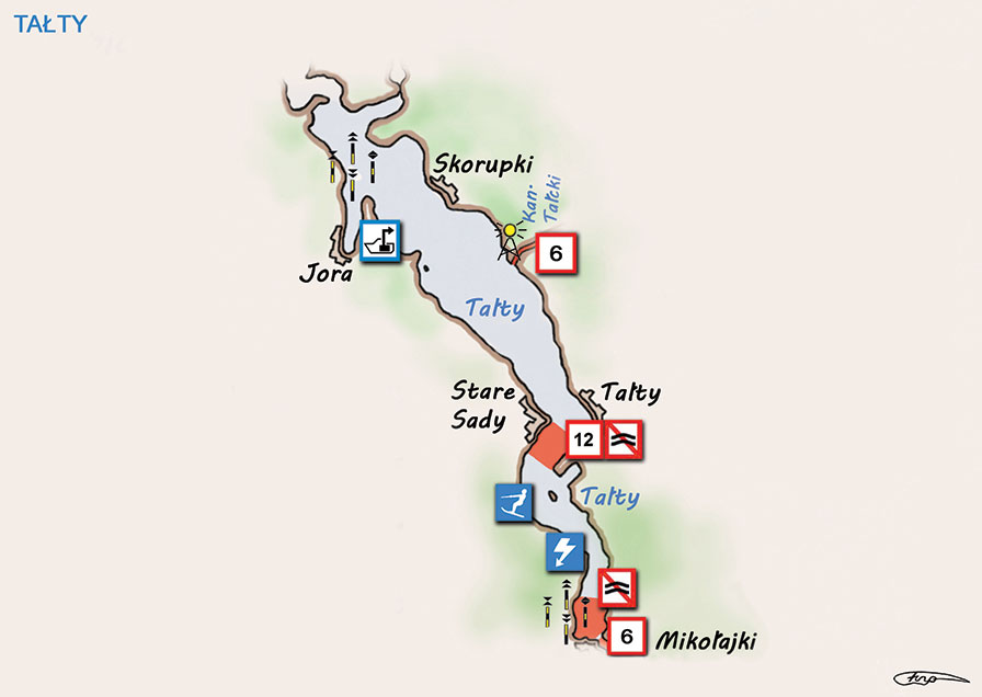 Poradnik - motorowodne Mazury - jezioro Tałt